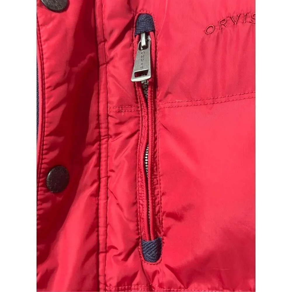 NWOT Orvis Essex Duck Down Bright Red Duck Down Puffer Vest Men's Medium